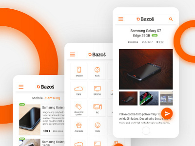 Bazos - online bazaar. Mobile first webdesign. andrej cibik andrej cibik design bazos bazos design bazos redesign mobile first mobile first web design