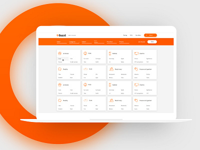Design thinking - Bazos homescreen (desktop) advanced search andrej cibik andrej cibik design bazos bazos design bazos redesign filter design homescreen design line icons orange web