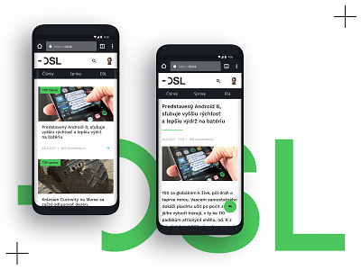 DSL.sk redesign - tech news website branding dsl redesign green tech tech branding tech logo tech news tech news website