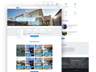 WFGreality.sk - real estate web design blue hero image modern reality reality website webdesign