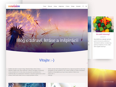 Newision.sk - personal blog about health and lifestyle blog femine health blog modern personal responsive warm