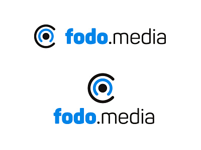fodo.media - photo bank logo blue camera camera logo logo minimalistic photo photo logo simple