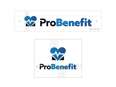 ProBenefit - logo for medical services blue design heart logo logo logodesign medical services