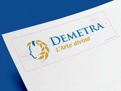 Demetra - Branding for flour seller brand branding flour grain logo wheat logo woman profile