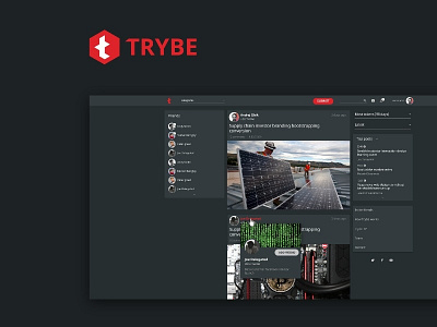 Trybe.one - feed UI design experimentation blockchain eos exploration feed social social network token trybe trybeone ui