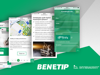 Benetip.sk - website for bussines auditing auditing audits geometric patterns green responsive web website