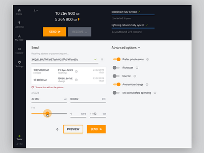 Bitcoin Core wallet concept - Sending bitcoin bitcoin core bitcoin wallet concept wallet concept