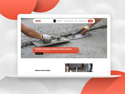 Web design for seller of sustainable polystyren-concrete