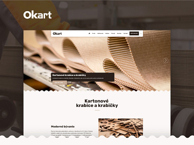 Okart.sk - cardboard boxes manufacturer brown carboard paper web web design website