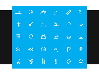 Instalem iconset custom icons drawing icons heating icons iconsent plumbing water