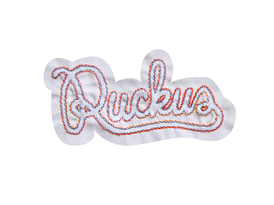 Ruckus embroidery grandma type exploration typography