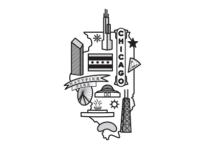 Chicago chicago illinois illustration illustrator vector