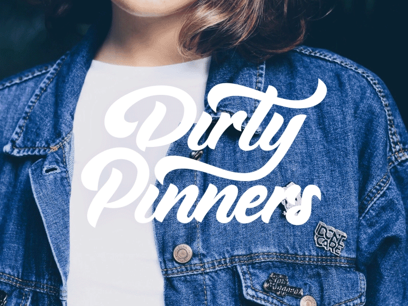 Dirty Pinners Logo animation branding design lettering logo type typography vector