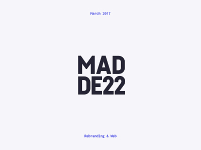 Madde 22 Logo blue branding design logo minimal type typography vector white