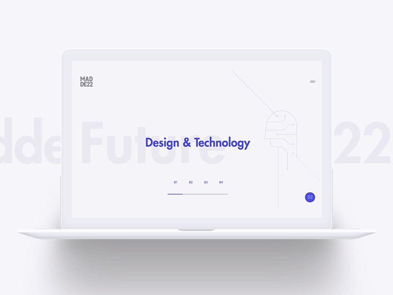 Madde 22 Homepage Animation after affects animation blue branding design development agency line animation minimal ux ui web