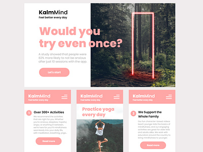 #024 UI challenge - Mindfulness App concept