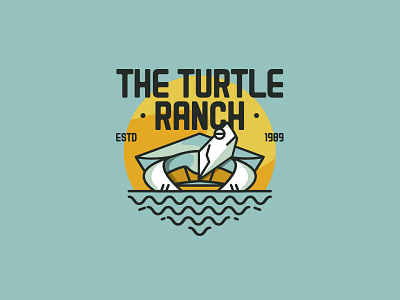 The Turtle Ranch Badge badge logo logo design ranch reptile tortoise turtle vector vector illustration vectorial