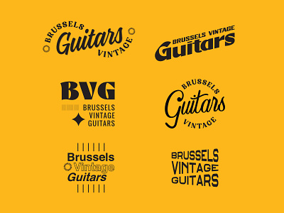 BVG logo branding design guitar guitars illustration logo logotype music rock typography vector vintage