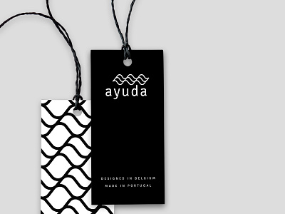 AYUDA apparel label apparel branding clothing design illustration label logo typography vector wave waves