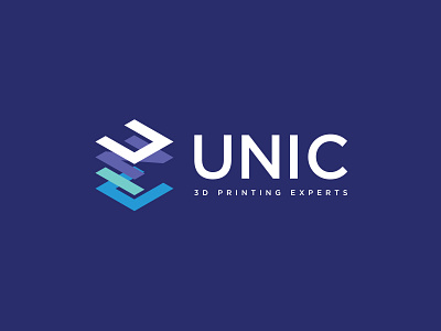 UNIC unused logo proposal 3d branding design graphic design illustration logo printing typography vector