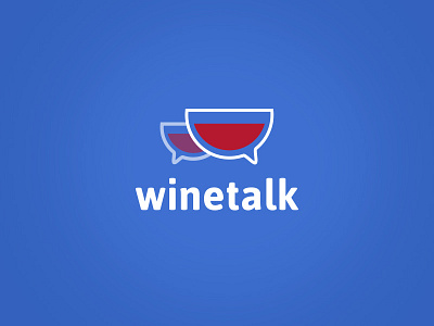 Winetalk glass logo red wine social network wine