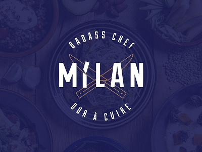 Chef Milan Logo chef cuisine food logo stamp