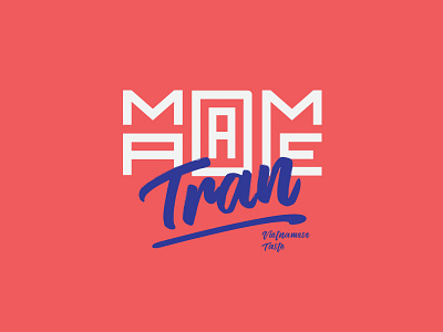 Madame Tran asia branding design digital illustration logo restaurant typography vector vietnamese