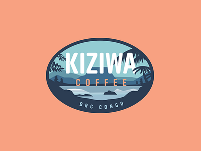 Kiziwa coffee badge coffee colors congo illustraion landscape logo logotype typo vector