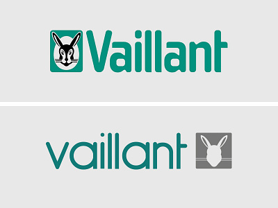 Vaillant rebranding logo - Before/After branding design logo rabbit typography vector