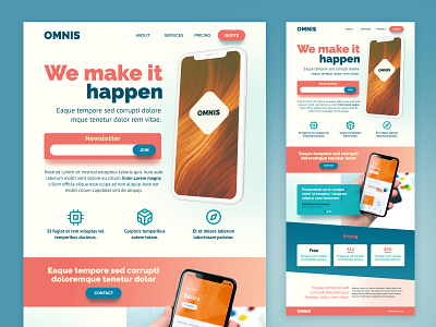 Daily UI Challenge :: 003 - Landing page branding dailyui form landing landing page orange react ui vector