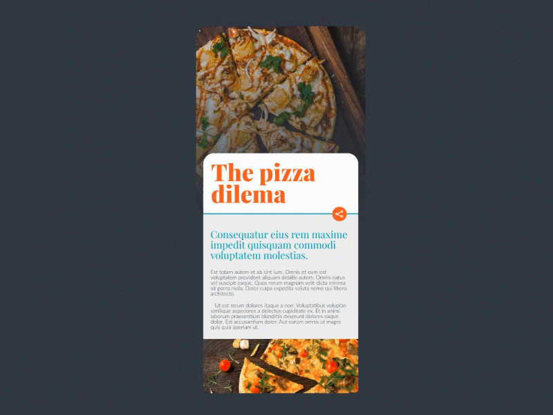 Daily UI Challenge :: 010 - Social Share button button cards dailyui green mobile pizza red share social ui