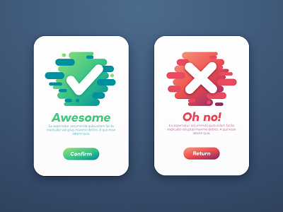 Daily UI Challenge :: 011 - Flash Messages awesome blue cards dailyui error figma flash green message red success ui white