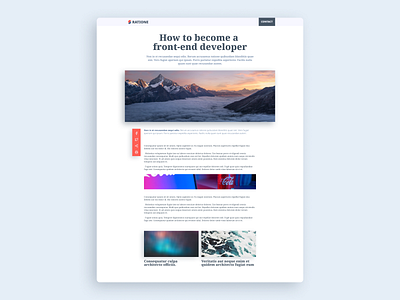 Daily UI Challenge :: 035 - Blog Post