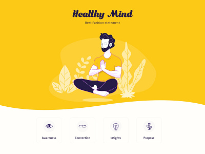 Healthy Mind animation awareness connection four pillars of healthy mind graphic design healthy mind illustrations insights purpose ui