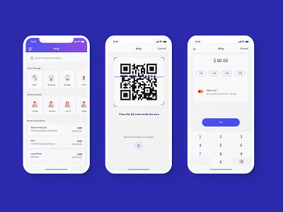 ePay Screens - Mobile Banking animation app banking app branding design digital banking minimal ui web