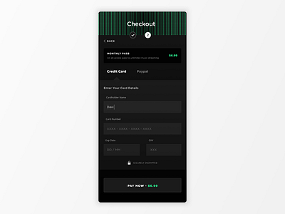 Daily UI - #002 - Credit Card Checkout dailyui