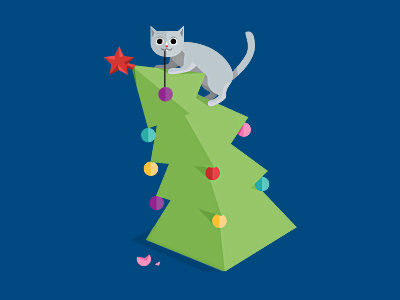 Christmas tree cat christmas tree