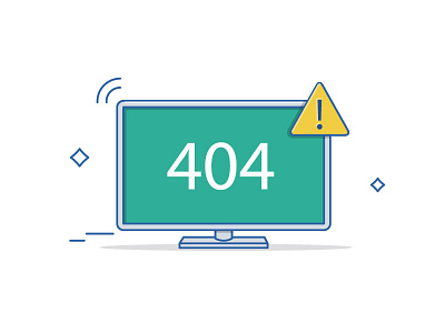 404 404 display flat illustration vector warning