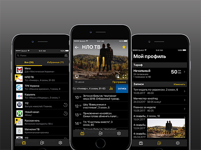 StalkerTV redesign epg iphone mobile tv ui