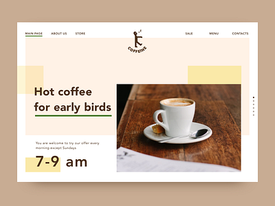 Landing page for Daily Ui 003 caffe coffee dailyui dailyui100