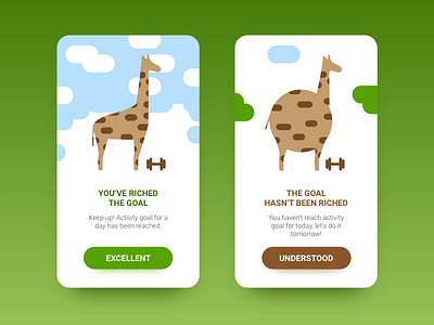 Positive and negative messages Daily Ui 011 daily ui error giraffe pop up