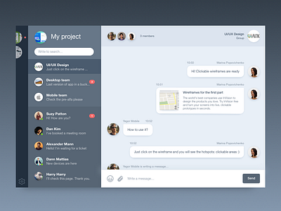 Direct messaging chat for Daily Ui 013