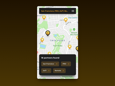 Map search for Daily Ui 020 020 challenge daily ui dailyui100 map search
