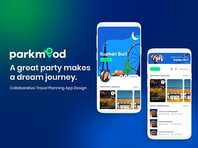 Parkmood Travel App Design (v1) travel ui