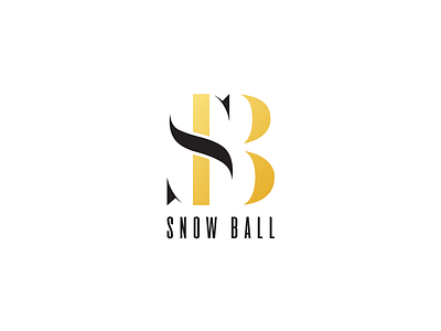 Snow Ball Logo gold logo modern serif