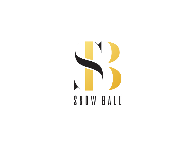 Snow Ball Logo serif logo gold modern