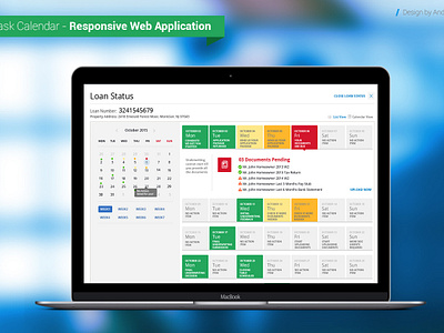 Mortgage App, Task Based Timeline (Another View) dashboard ui mobile app mortgage responsive design ui user experience ux wireframe