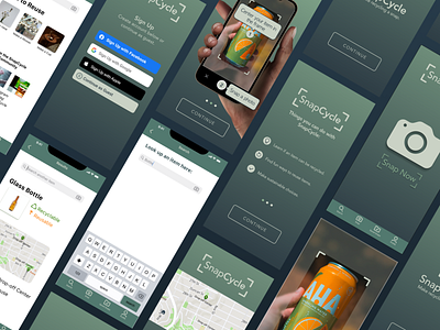SnapCycle: Prototype Iteration 3 Screens app design screens snapcycle ui ux