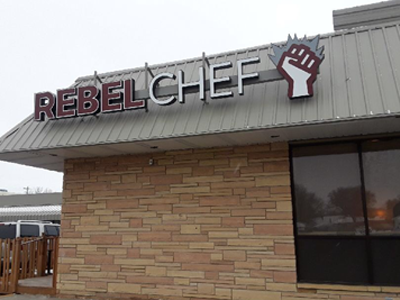 Rebel Chef Sign branding logo design sign design user experience
