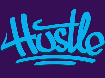 Hustle Lettering disso design grind hand lettered hustle illustration logo typography